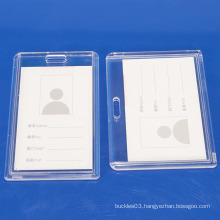 Plastic clear ID card holder for employee